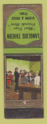 Matchbook Cover - Langlois Tavern WEAR