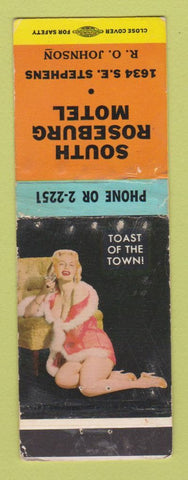 Matchbook Cover - South Roseburg Motel pinup WORN