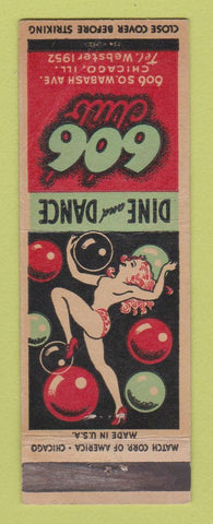 Matchbook Cover - 606 Club Chicago IL girlie WORN