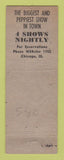 Matchbook Cover - 606 Club Chicago IL girlie WORN