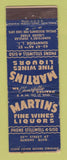 Matchbook Cover - Martin's Liquor Sunnyside LI NY WEAR