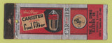Matchbook Cover - Carburetor Fuel Filter ES Cowie Electric Wichita KS WORN