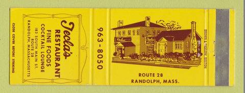 Matchbook Cover - Tecla's Restaurant Randolph MA