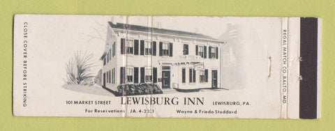 Matchbook Cover - Lewisburg Inn PA WEAR Full Length