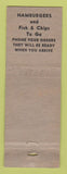 Matchbook Cover - Dewey's Drive In Seattle WA