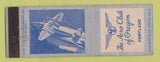 Matchbook Cover - Aero Club of Portland OR