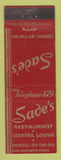 Matchbook Cover - Sade's Restaurant Carmel by the Sea CA