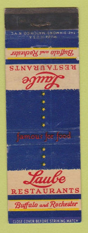 Matchbook Cover - Laube Restaurants Buffalo Rochester NY