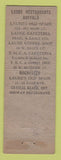 Matchbook Cover - Laube Restaurants Buffalo Rochester NY
