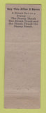Matchbook Cover - Log Cabin Social Club Buhl ID