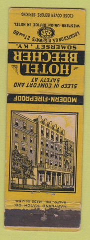 Matchbook Cover - Hotel Beecher Somerset KY