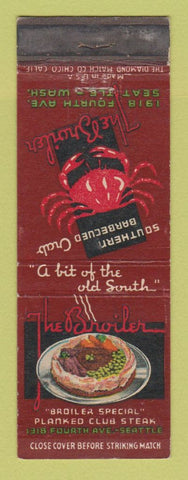 Matchbook Cover - The Broiler Restaurant Seattle WA WEAR