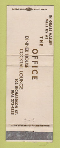 Matchbook Cover - The Office Restaurant Grass Valley CA WEAR