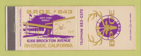 Matchbook Cover - Elks Lodge Riverside CA