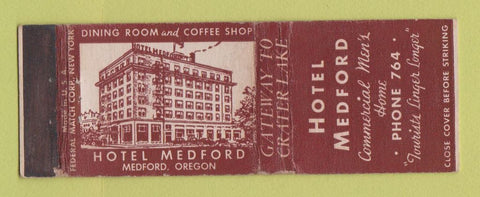 Matchbook Cover - Hotel Medford OR WEAR