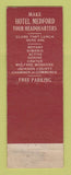Matchbook Cover - Hotel Medford OR WEAR