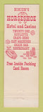 Matchbook Cover - Binion's Horseshoe Casino Hotel Las Vegas NV