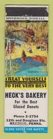 Matchbook Cover - Heck's Bakery Reading PA WEAR