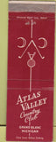Matchbook Cover - Atlas Valley Country Club Grand Blanc MI
