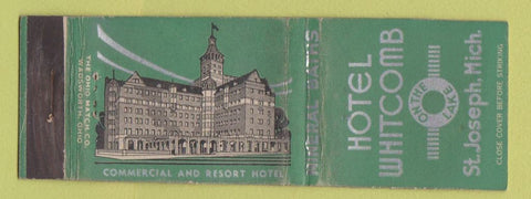 Matchbook Cover - Hotel Whitcomb St Joseph MO
