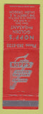 Matchbook Cover - Nopp's Golden Pheasant Salem OR