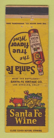 Matchbook Cover - Santa Fe Wine Los Angeles CA WEAR