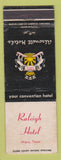 Matchbook Cover - Raleigh Hotel Waco TX WEAR