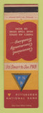 Matchbook Cover - Pittsburgh National Bank PA