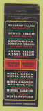 Matchbook Cover - Hotels Boston MA New York City New Haven Newark WEAR