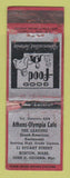 Matchbook Cover - Athens Olympia Cafe Boston MA POOR