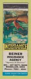 Matchbook Cover - Beiner Insurance Agency Massillon OH