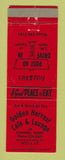 Matchbook Cover - Golden Harvest Cafe Lounge Connell WA