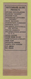 Matchbook Cover - Globe Laboratories B&B Drug Walgreens Williston ND