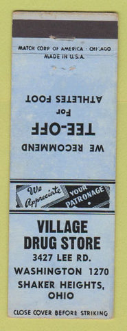 Matchbook Cover - Village Drug Store Shaker Heights OH