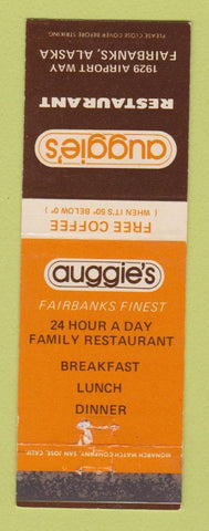 Matchbook Cover - Auggie's Restaurant Fairbanks AK WEAR