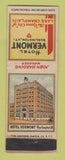 Matchbook Cover - Hotel Vermont Burlington VT WEAR