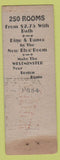 Matchbook Cover - Hotel Westminster Boston MA WEAR