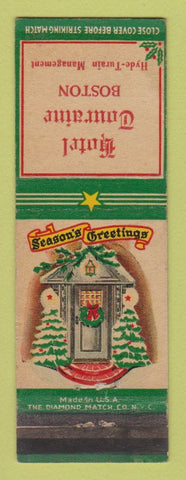 Matchbook Cover - Hotel Touraine Boston MA Christmas WEAR