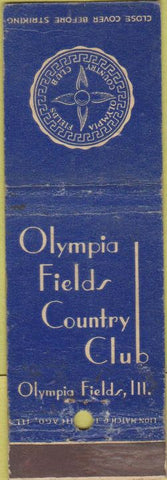 Matchbook Cover - Olympia Fields Country Club IL WORN