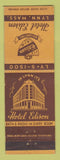 Matchbook Cover - Hotel Edison Lynn MA