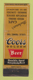Matchbook Cover - Coors Beer Buchanan's Cafe  WEAR