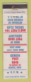 Matchbook Cover - VFW Post Geneva OH