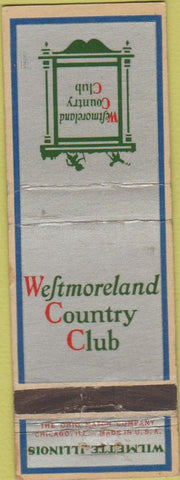 Matchbook Cover - Westmoreland Country Club Wilmette IL