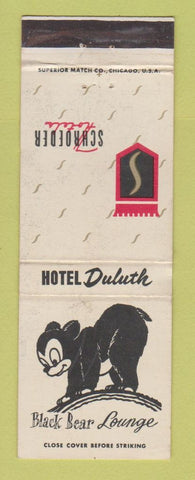 Matchbook Cover - Hotel Duluth MN Black Bear Lounge WEAR