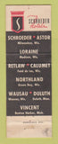 Matchbook Cover - Hotel Duluth MN Black Bear Lounge WEAR