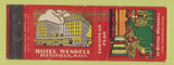 Matchbook Cover - Hotel Wendell Pittsfield MA