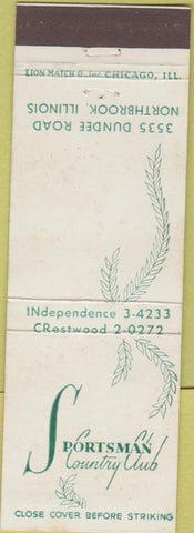 Matchbook Cover - Sportsman Country Club NORTHBROOK IL