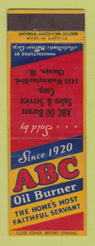 Matchbook Cover - ABC Oil Burner Chicago IL