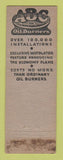 Matchbook Cover - ABC Oil Burner Chicago IL