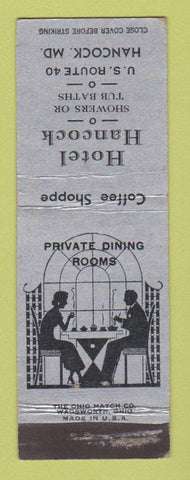 Matchbook Cover - Hotel Hancock MD WEAR